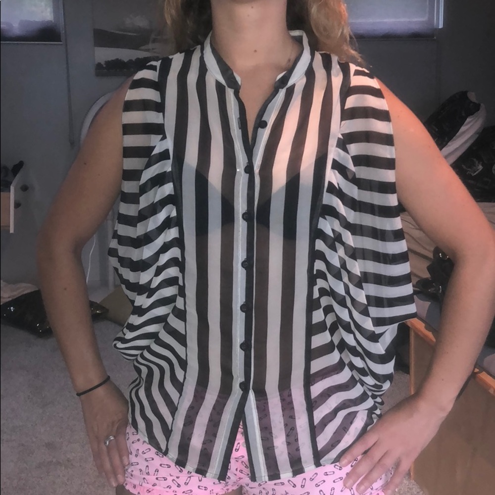Pinstripe tank top